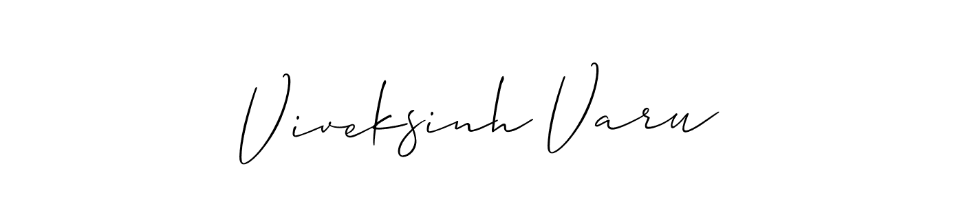 How to Draw Viveksinh Varu signature style? Allison_Script is a latest design signature styles for name Viveksinh Varu. Viveksinh Varu signature style 2 images and pictures png