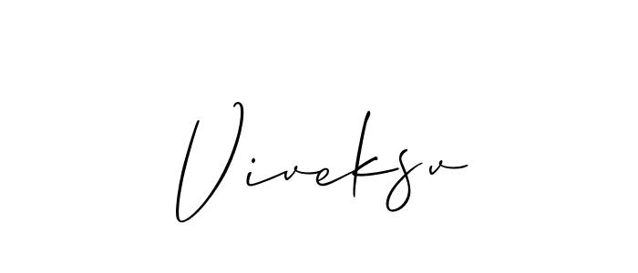 Similarly Allison_Script is the best handwritten signature design. Signature creator online .You can use it as an online autograph creator for name Viveksv. Viveksv signature style 2 images and pictures png