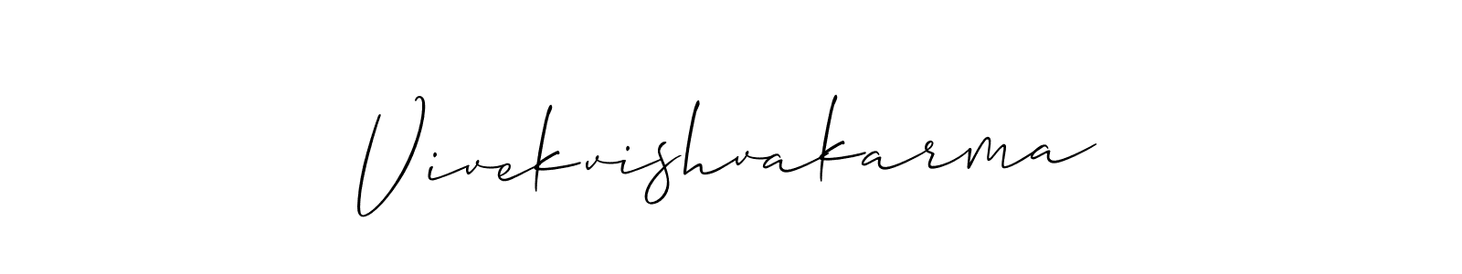 if you are searching for the best signature style for your name Vivekvishvakarma. so please give up your signature search. here we have designed multiple signature styles  using Allison_Script. Vivekvishvakarma signature style 2 images and pictures png