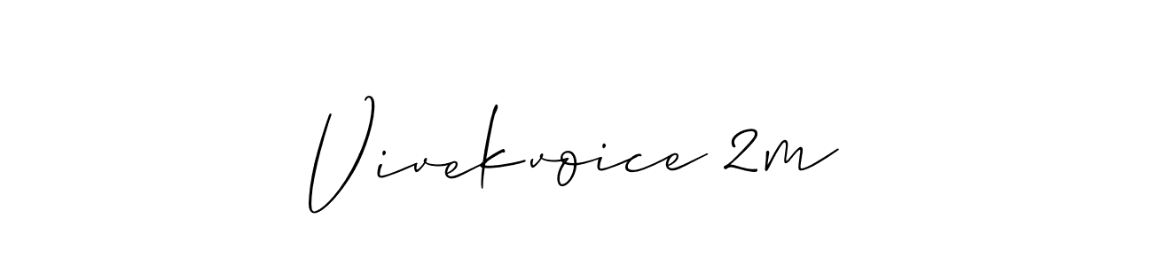 The best way (Allison_Script) to make a short signature is to pick only two or three words in your name. The name Vivekvoice 2m include a total of six letters. For converting this name. Vivekvoice 2m signature style 2 images and pictures png
