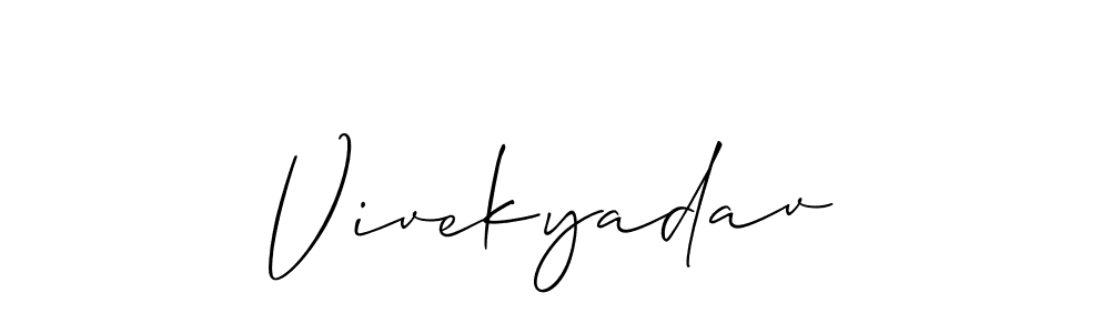 Create a beautiful signature design for name Vivekyadav. With this signature (Allison_Script) fonts, you can make a handwritten signature for free. Vivekyadav signature style 2 images and pictures png