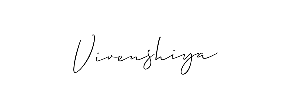 if you are searching for the best signature style for your name Vivenshiya. so please give up your signature search. here we have designed multiple signature styles  using Allison_Script. Vivenshiya signature style 2 images and pictures png
