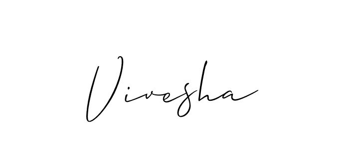 You should practise on your own different ways (Allison_Script) to write your name (Vivesha) in signature. don't let someone else do it for you. Vivesha signature style 2 images and pictures png