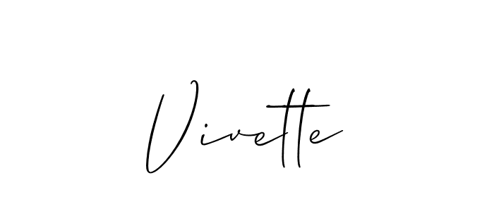 You should practise on your own different ways (Allison_Script) to write your name (Vivette) in signature. don't let someone else do it for you. Vivette signature style 2 images and pictures png