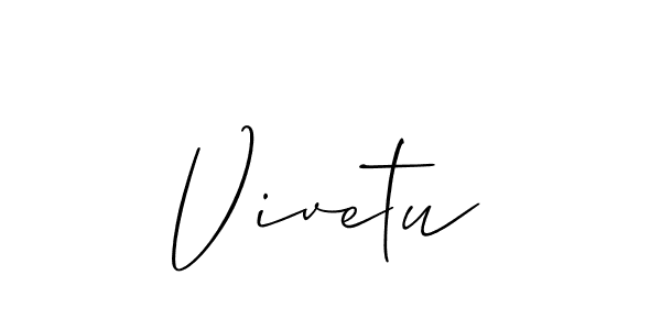 You can use this online signature creator to create a handwritten signature for the name Vivetu. This is the best online autograph maker. Vivetu signature style 2 images and pictures png