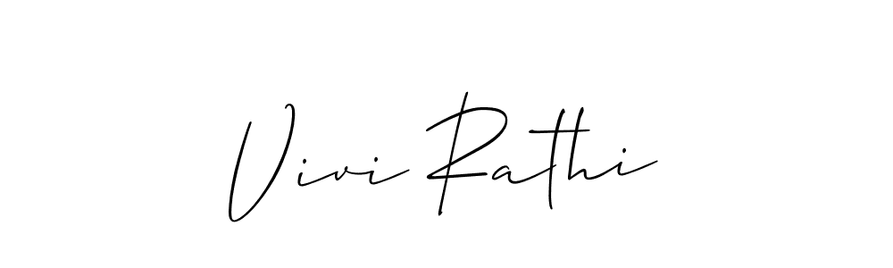 Allison_Script is a professional signature style that is perfect for those who want to add a touch of class to their signature. It is also a great choice for those who want to make their signature more unique. Get Vivi Rathi name to fancy signature for free. Vivi Rathi signature style 2 images and pictures png