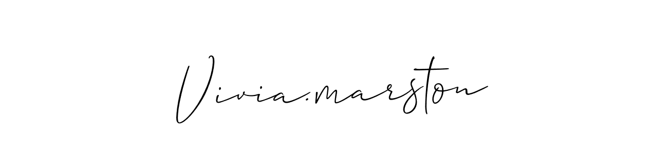 Vivia.marston stylish signature style. Best Handwritten Sign (Allison_Script) for my name. Handwritten Signature Collection Ideas for my name Vivia.marston. Vivia.marston signature style 2 images and pictures png