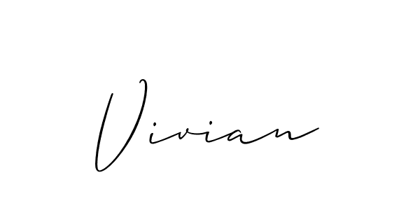 You should practise on your own different ways (Allison_Script) to write your name (Vivian) in signature. don't let someone else do it for you. Vivian signature style 2 images and pictures png