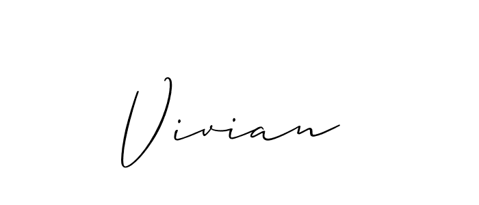 Design your own signature with our free online signature maker. With this signature software, you can create a handwritten (Allison_Script) signature for name Vivian . Vivian  signature style 2 images and pictures png