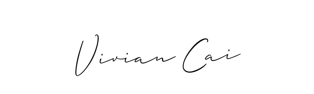 Create a beautiful signature design for name Vivian Cai. With this signature (Allison_Script) fonts, you can make a handwritten signature for free. Vivian Cai signature style 2 images and pictures png