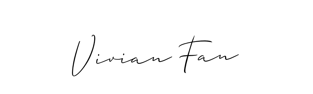 Also You can easily find your signature by using the search form. We will create Vivian Fan name handwritten signature images for you free of cost using Allison_Script sign style. Vivian Fan signature style 2 images and pictures png