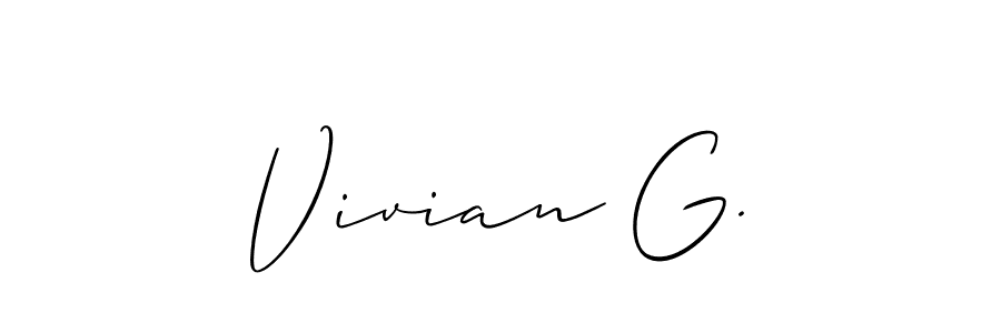 Make a beautiful signature design for name Vivian G.. Use this online signature maker to create a handwritten signature for free. Vivian G. signature style 2 images and pictures png