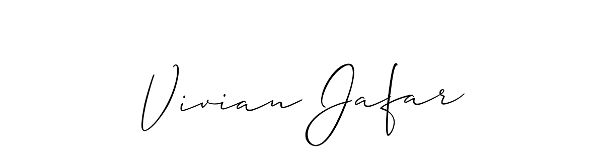You should practise on your own different ways (Allison_Script) to write your name (Vivian Jafar) in signature. don't let someone else do it for you. Vivian Jafar signature style 2 images and pictures png