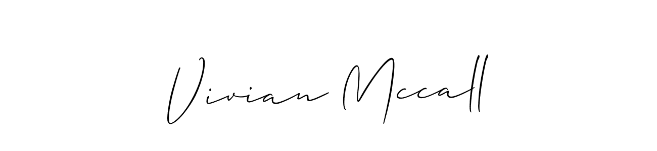 Design your own signature with our free online signature maker. With this signature software, you can create a handwritten (Allison_Script) signature for name Vivian Mccall. Vivian Mccall signature style 2 images and pictures png