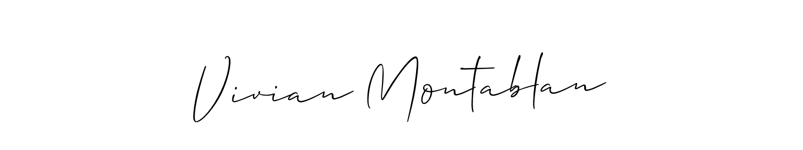 Also we have Vivian Montablan name is the best signature style. Create professional handwritten signature collection using Allison_Script autograph style. Vivian Montablan signature style 2 images and pictures png