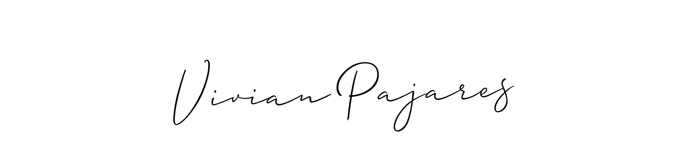 if you are searching for the best signature style for your name Vivian Pajares. so please give up your signature search. here we have designed multiple signature styles  using Allison_Script. Vivian Pajares signature style 2 images and pictures png