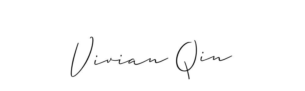 How to make Vivian Qin name signature. Use Allison_Script style for creating short signs online. This is the latest handwritten sign. Vivian Qin signature style 2 images and pictures png