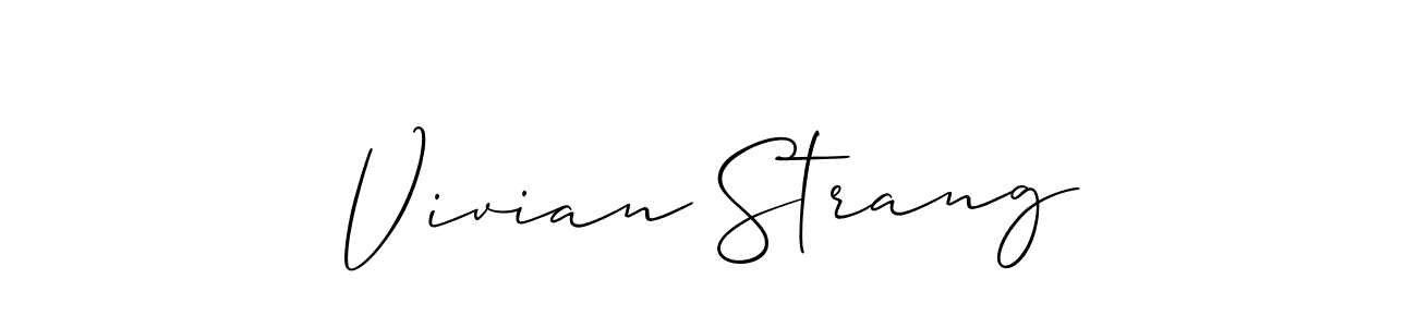 How to make Vivian Strang name signature. Use Allison_Script style for creating short signs online. This is the latest handwritten sign. Vivian Strang signature style 2 images and pictures png