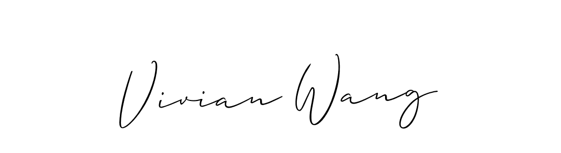 This is the best signature style for the Vivian Wang name. Also you like these signature font (Allison_Script). Mix name signature. Vivian Wang signature style 2 images and pictures png