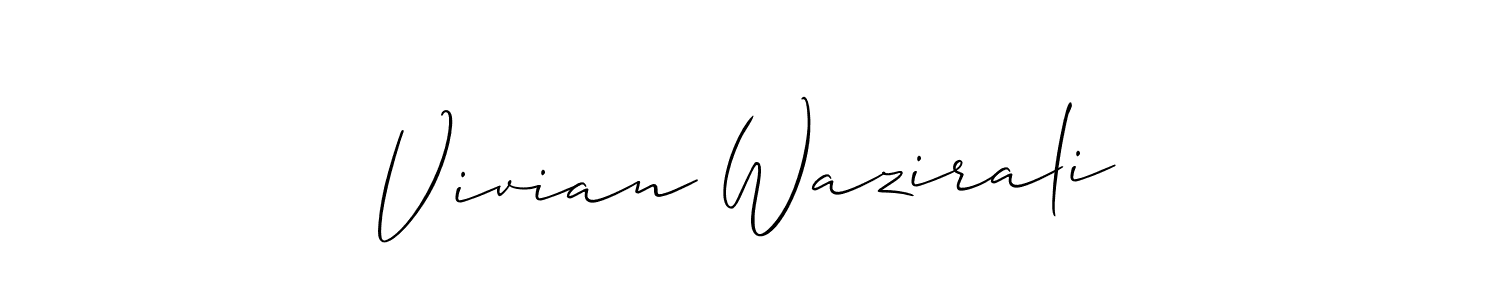 How to Draw Vivian Wazirali signature style? Allison_Script is a latest design signature styles for name Vivian Wazirali. Vivian Wazirali signature style 2 images and pictures png