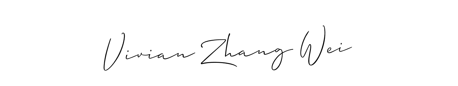 Once you've used our free online signature maker to create your best signature Allison_Script style, it's time to enjoy all of the benefits that Vivian Zhang Wei name signing documents. Vivian Zhang Wei signature style 2 images and pictures png