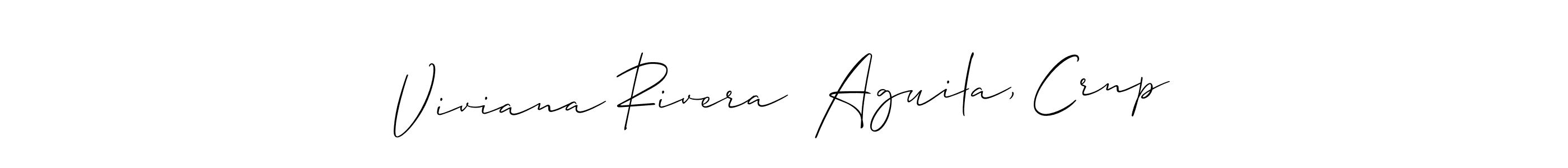 How to Draw Viviana Rivera  Aguila, Crnp signature style? Allison_Script is a latest design signature styles for name Viviana Rivera  Aguila, Crnp. Viviana Rivera  Aguila, Crnp signature style 2 images and pictures png