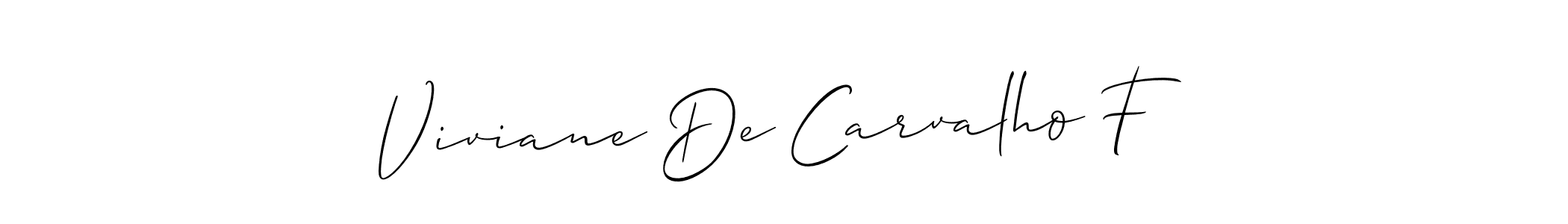 Allison_Script is a professional signature style that is perfect for those who want to add a touch of class to their signature. It is also a great choice for those who want to make their signature more unique. Get Viviane De Carvalho F name to fancy signature for free. Viviane De Carvalho F signature style 2 images and pictures png