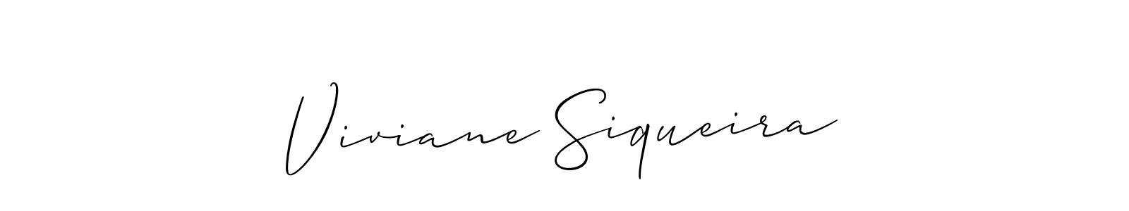 The best way (Allison_Script) to make a short signature is to pick only two or three words in your name. The name Viviane Siqueira include a total of six letters. For converting this name. Viviane Siqueira signature style 2 images and pictures png