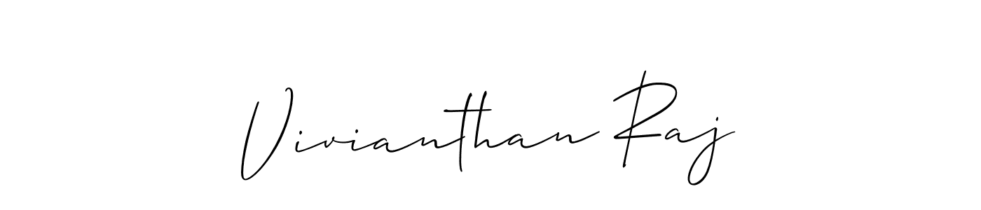 How to Draw Vivianthan Raj signature style? Allison_Script is a latest design signature styles for name Vivianthan Raj. Vivianthan Raj signature style 2 images and pictures png