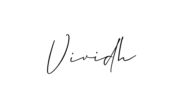 Best and Professional Signature Style for Vividh. Allison_Script Best Signature Style Collection. Vividh signature style 2 images and pictures png