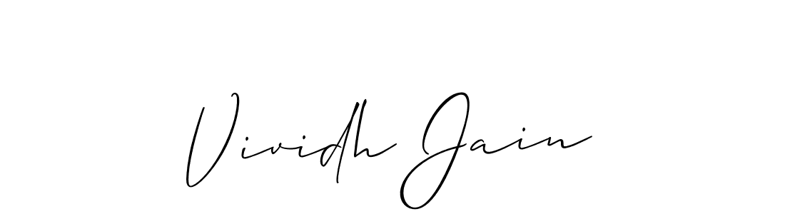 Make a short Vividh Jain signature style. Manage your documents anywhere anytime using Allison_Script. Create and add eSignatures, submit forms, share and send files easily. Vividh Jain signature style 2 images and pictures png