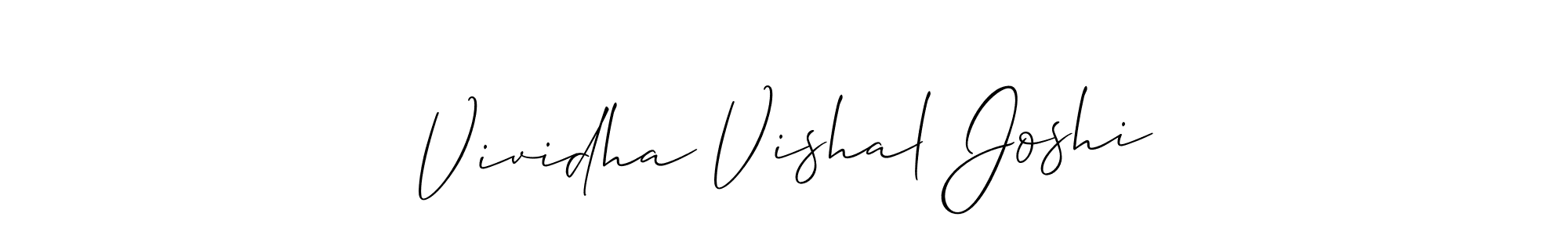 This is the best signature style for the Vividha Vishal Joshi name. Also you like these signature font (Allison_Script). Mix name signature. Vividha Vishal Joshi signature style 2 images and pictures png