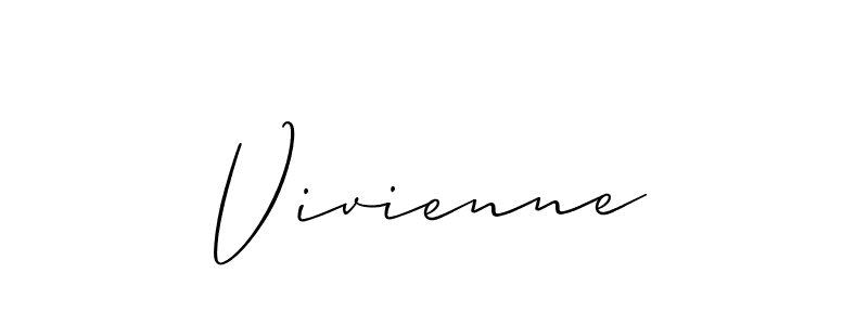 You should practise on your own different ways (Allison_Script) to write your name (Vivienne) in signature. don't let someone else do it for you. Vivienne signature style 2 images and pictures png