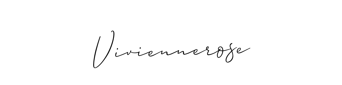 Allison_Script is a professional signature style that is perfect for those who want to add a touch of class to their signature. It is also a great choice for those who want to make their signature more unique. Get Viviennerose name to fancy signature for free. Viviennerose signature style 2 images and pictures png