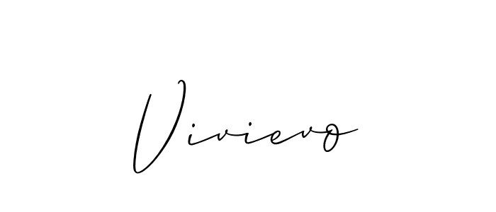 Make a beautiful signature design for name Vivievo. With this signature (Allison_Script) style, you can create a handwritten signature for free. Vivievo signature style 2 images and pictures png