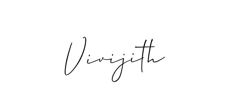 Create a beautiful signature design for name Vivijith. With this signature (Allison_Script) fonts, you can make a handwritten signature for free. Vivijith signature style 2 images and pictures png