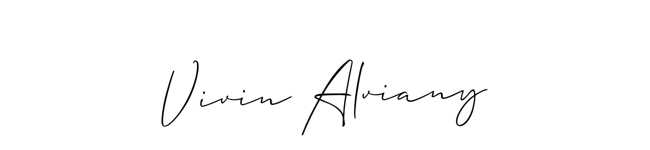 Once you've used our free online signature maker to create your best signature Allison_Script style, it's time to enjoy all of the benefits that Vivin Alviany name signing documents. Vivin Alviany signature style 2 images and pictures png