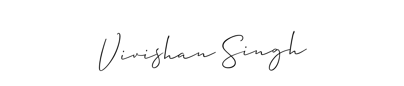 Also we have Vivishan Singh name is the best signature style. Create professional handwritten signature collection using Allison_Script autograph style. Vivishan Singh signature style 2 images and pictures png