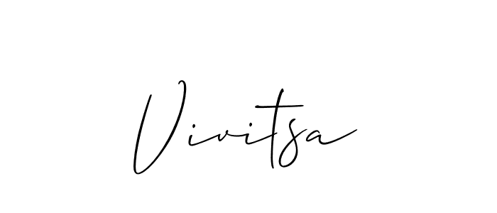 Use a signature maker to create a handwritten signature online. With this signature software, you can design (Allison_Script) your own signature for name Vivitsa. Vivitsa signature style 2 images and pictures png