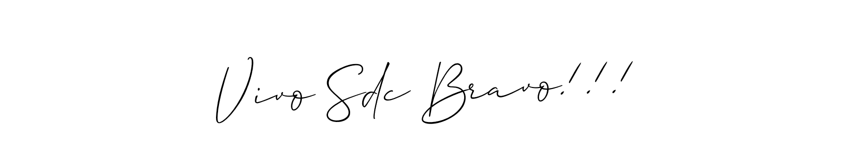 You can use this online signature creator to create a handwritten signature for the name Vivo Sdc Bravo!!!. This is the best online autograph maker. Vivo Sdc Bravo!!! signature style 2 images and pictures png