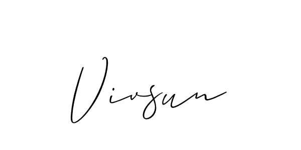 Make a beautiful signature design for name Vivsun. Use this online signature maker to create a handwritten signature for free. Vivsun signature style 2 images and pictures png