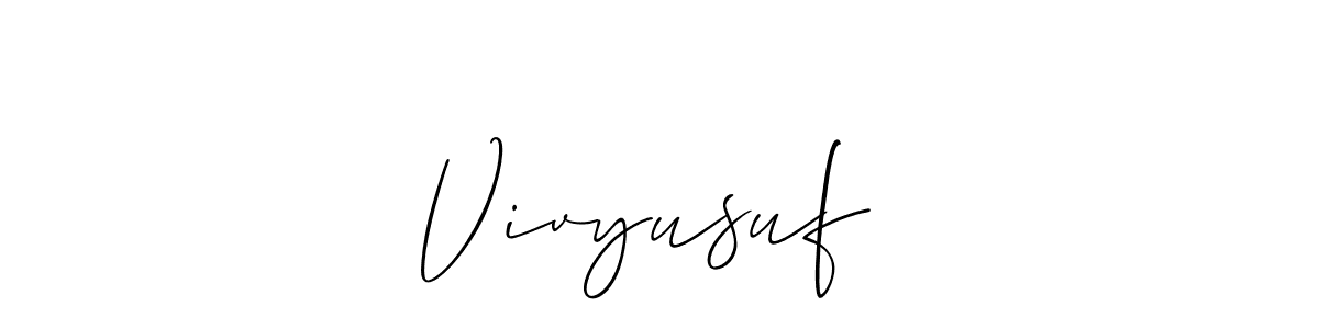 Vivyusuf ♡ stylish signature style. Best Handwritten Sign (Allison_Script) for my name. Handwritten Signature Collection Ideas for my name Vivyusuf ♡. Vivyusuf ♡ signature style 2 images and pictures png