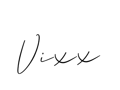 Make a beautiful signature design for name Vixx. With this signature (Allison_Script) style, you can create a handwritten signature for free. Vixx signature style 2 images and pictures png