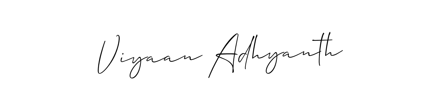 How to Draw Viyaan Adhyanth signature style? Allison_Script is a latest design signature styles for name Viyaan Adhyanth. Viyaan Adhyanth signature style 2 images and pictures png