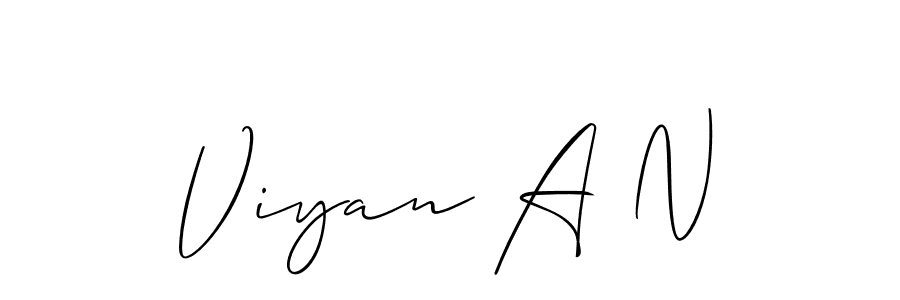 Best and Professional Signature Style for Viyan A N. Allison_Script Best Signature Style Collection. Viyan A N signature style 2 images and pictures png