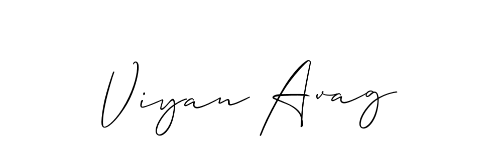 Also we have Viyan Avag name is the best signature style. Create professional handwritten signature collection using Allison_Script autograph style. Viyan Avag signature style 2 images and pictures png