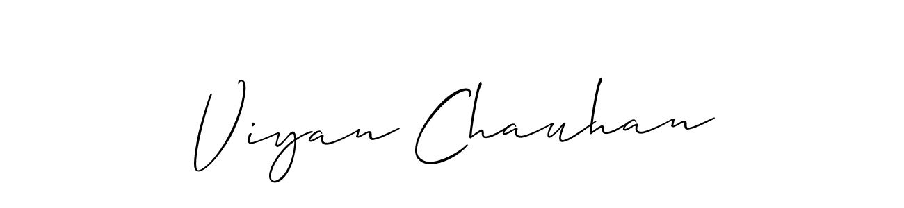 if you are searching for the best signature style for your name Viyan Chauhan. so please give up your signature search. here we have designed multiple signature styles  using Allison_Script. Viyan Chauhan signature style 2 images and pictures png