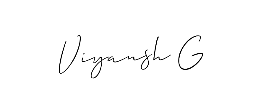 Once you've used our free online signature maker to create your best signature Allison_Script style, it's time to enjoy all of the benefits that Viyansh G name signing documents. Viyansh G signature style 2 images and pictures png
