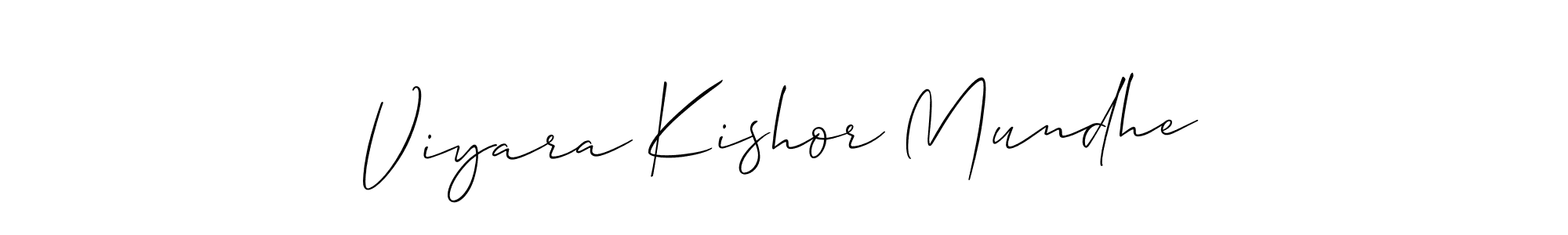 Create a beautiful signature design for name Viyara Kishor Mundhe. With this signature (Allison_Script) fonts, you can make a handwritten signature for free. Viyara Kishor Mundhe signature style 2 images and pictures png