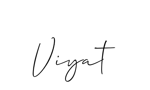 How to make Viyat name signature. Use Allison_Script style for creating short signs online. This is the latest handwritten sign. Viyat signature style 2 images and pictures png